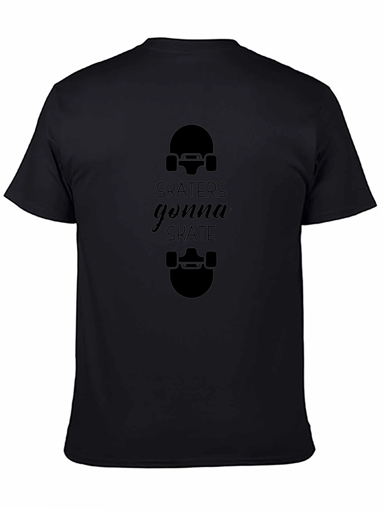 Skaters Gonna Skate Black Graphic Tee