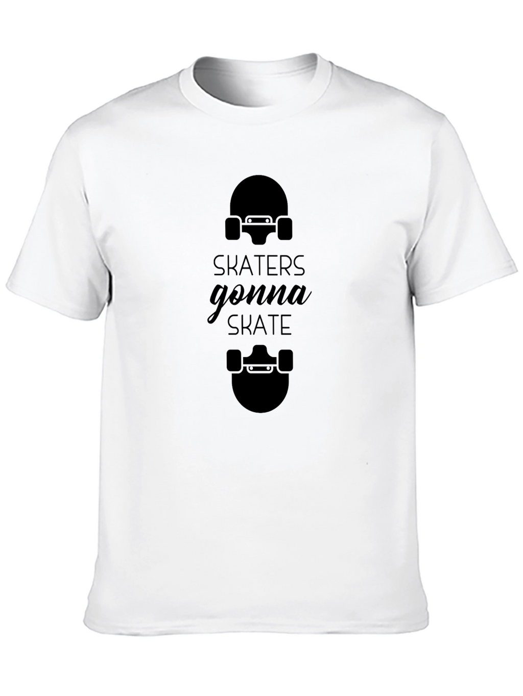 Skaters Gonna Skate Black Graphic Tee