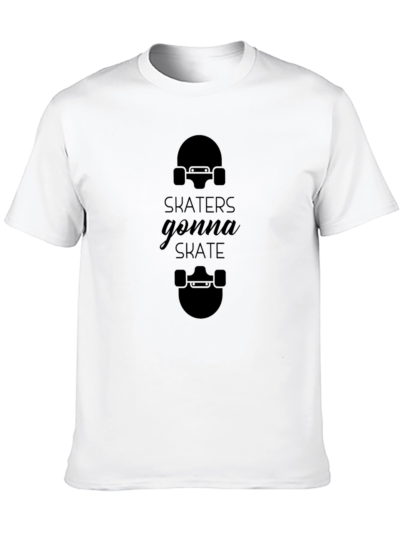 Skaters Gonna Skate Black Graphic Tee