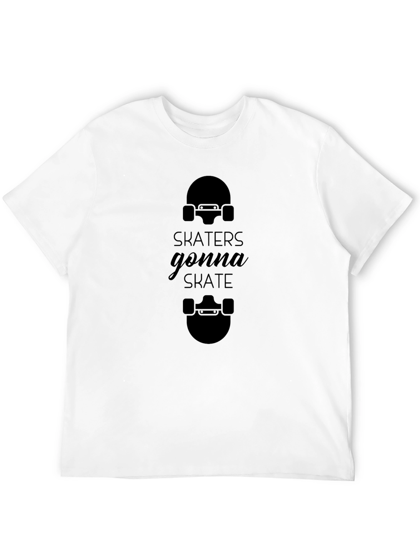 Skaters Gonna Skate Black Graphic Tee