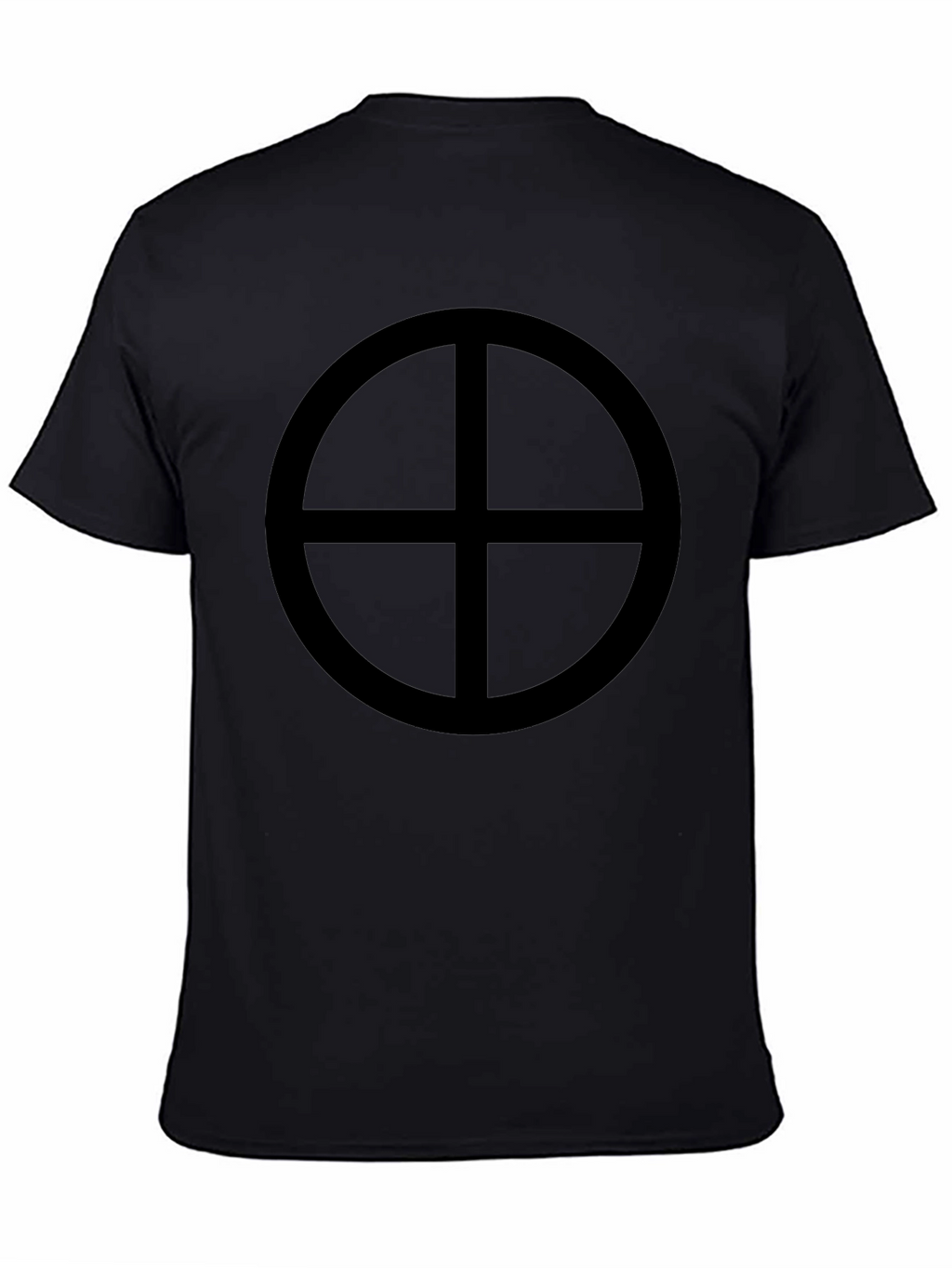 Black Circle Cross Graphic Tee - Stylish Casual Wear