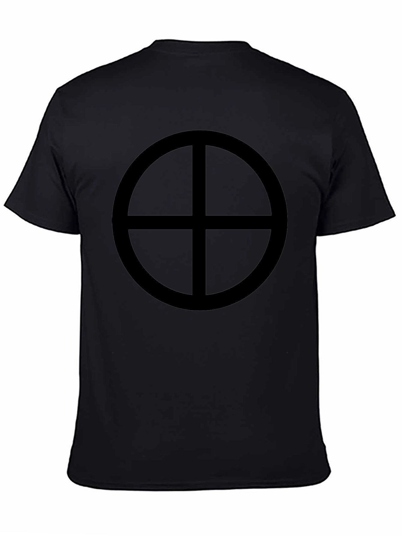 Black Circle Cross Graphic Tee - Stylish Casual Wear