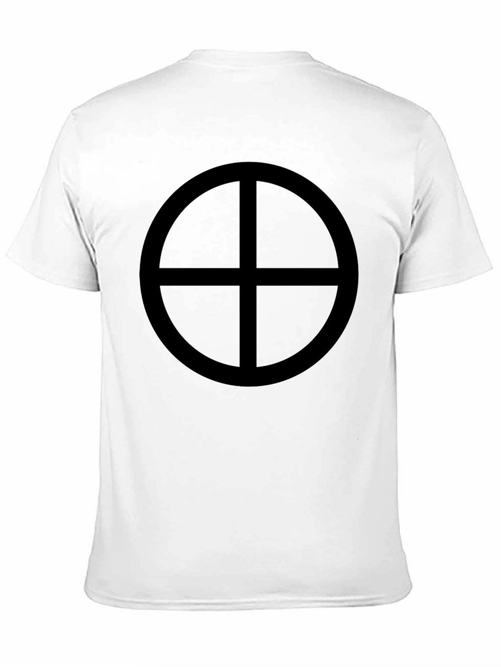 Black Circle Cross Graphic Tee - Stylish Casual Wear
