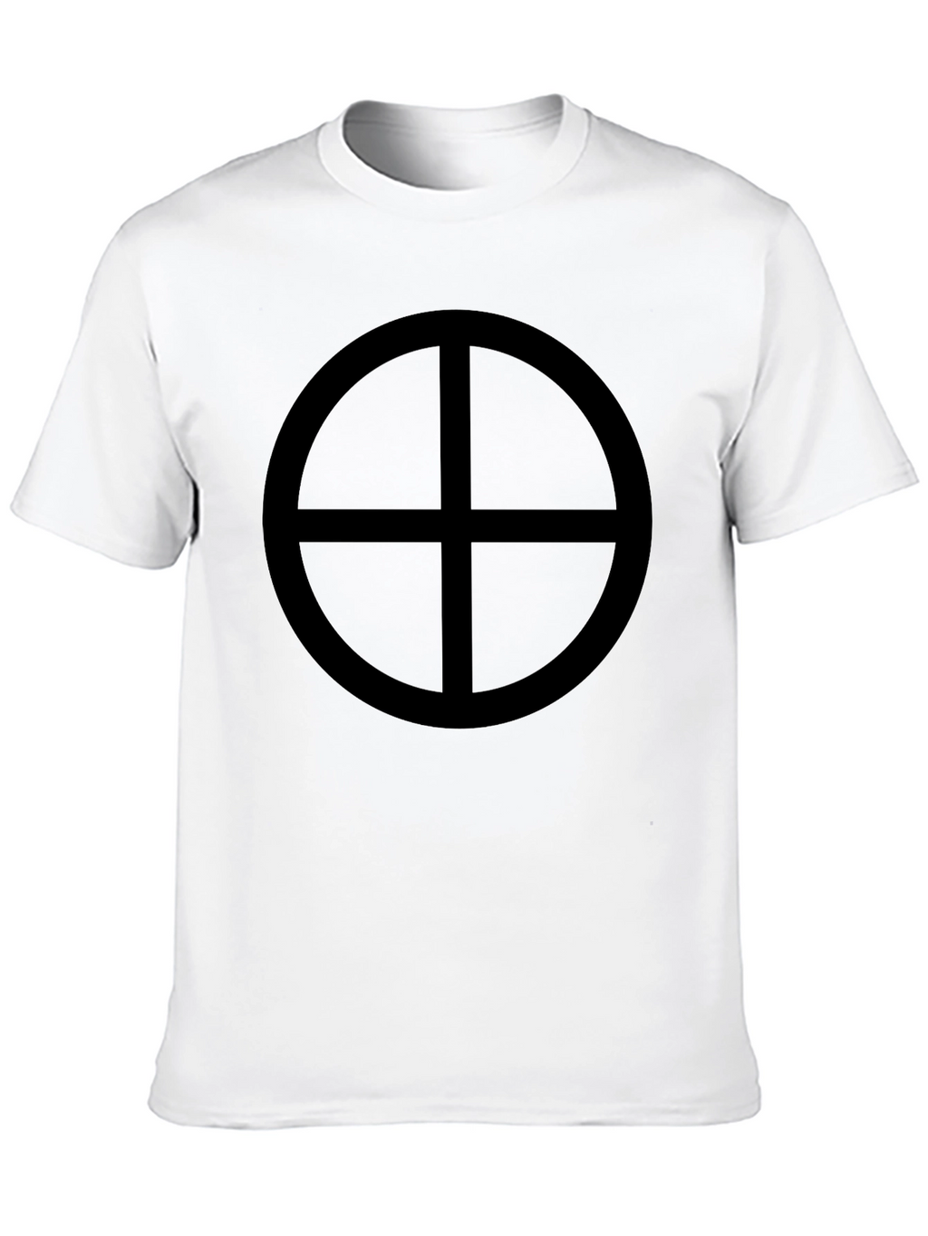 Black Circle Cross Graphic Tee - Stylish Casual Wear