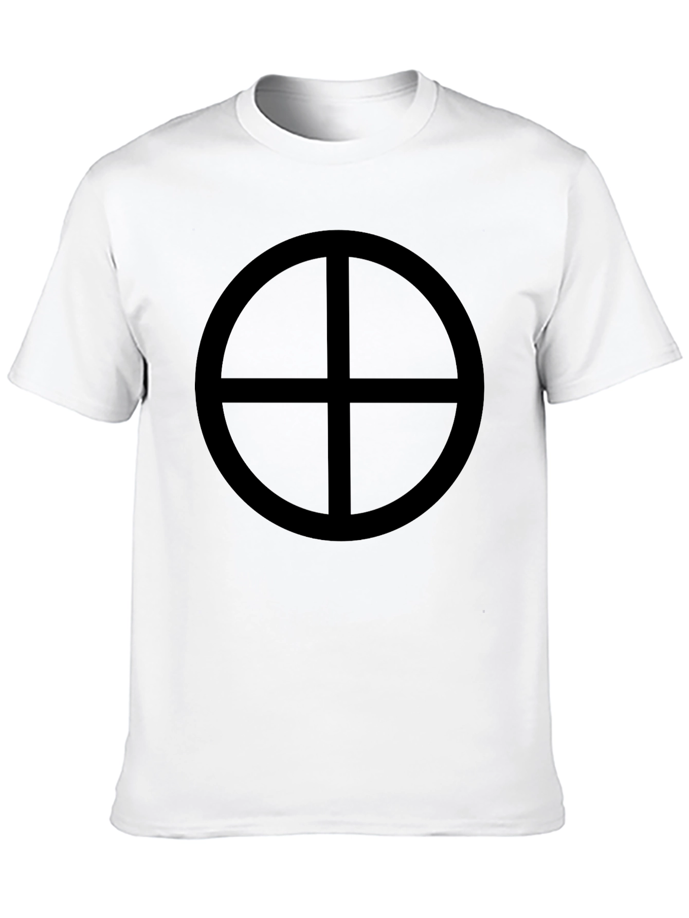 Black Circle Cross Graphic Tee - Stylish Casual Wear