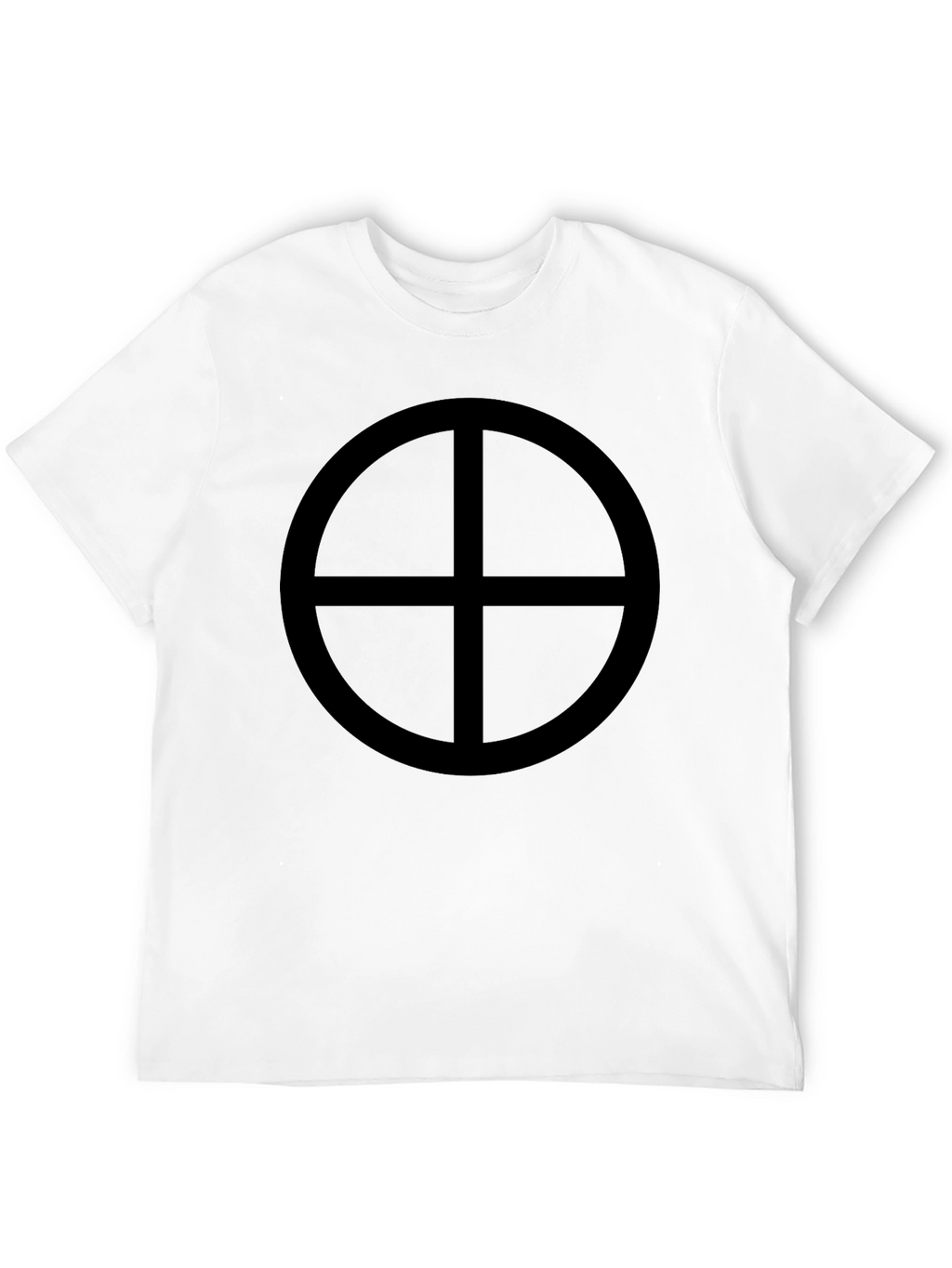 Black Circle Cross Graphic Tee - Stylish Casual Wear