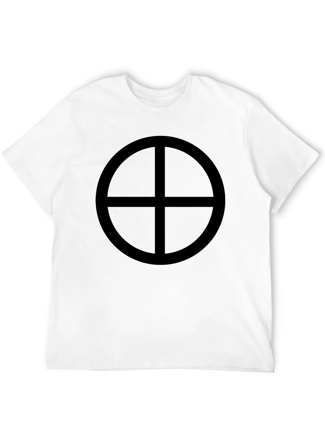 Black Circle Cross Graphic Tee - Stylish Casual Wear