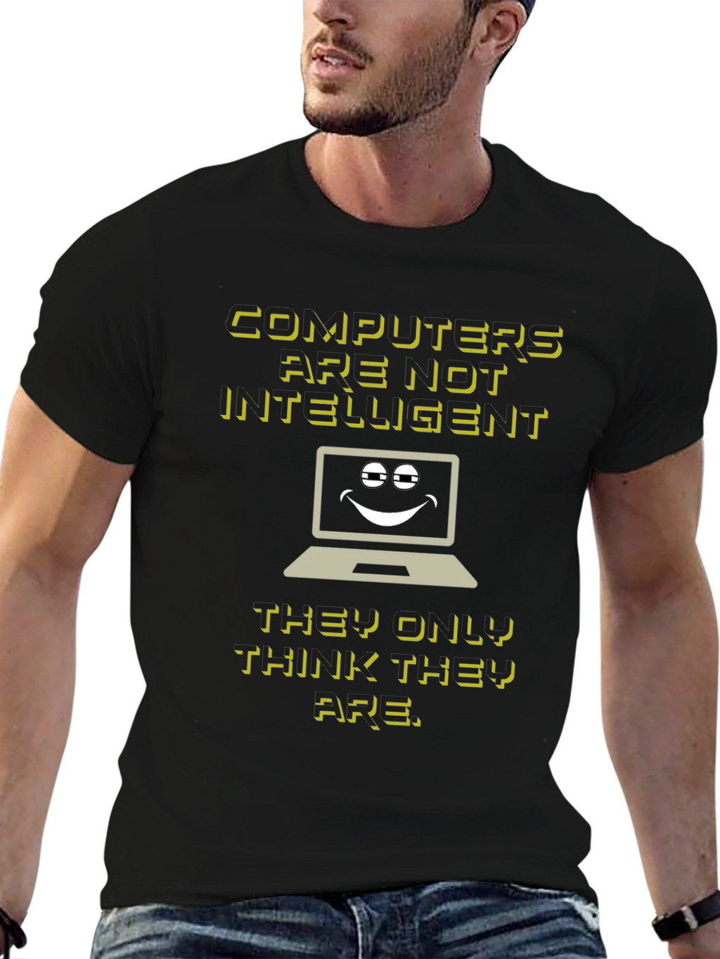 Funny Computer Humor T-Shirt - Computers Arent Intelligent