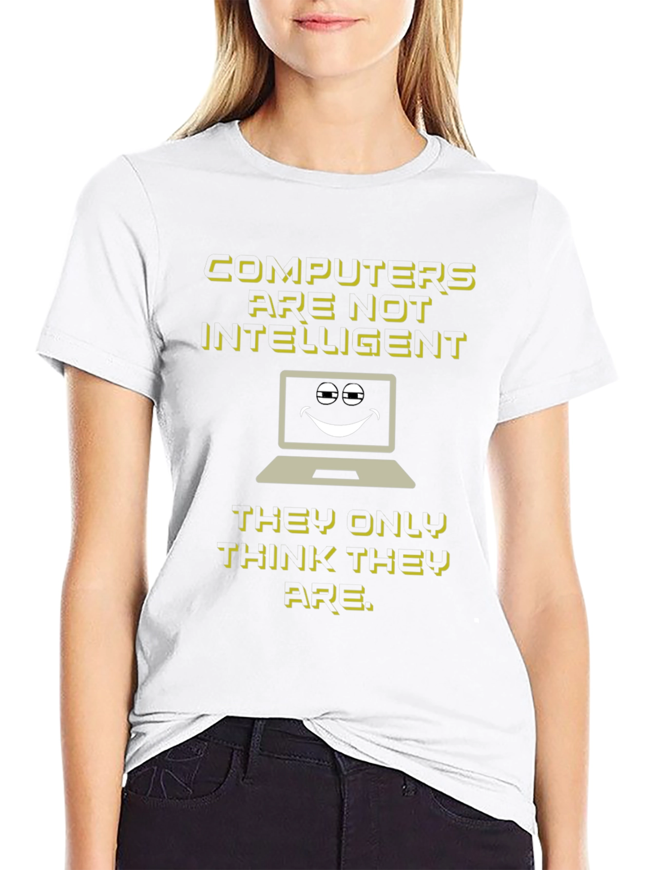 Funny Computer Humor T-Shirt - Computers Arent Intelligent