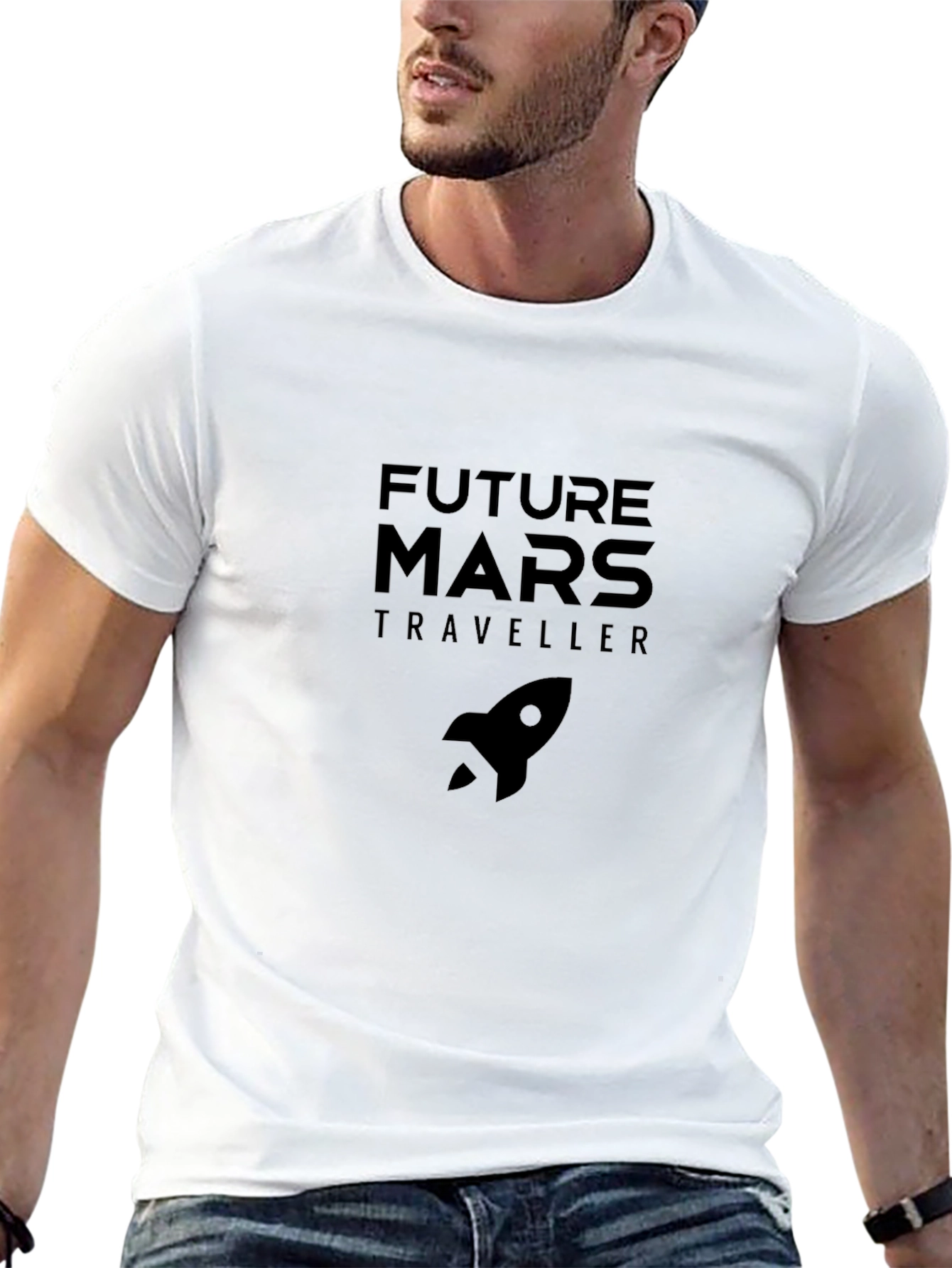 Future Mars Traveller Black T-Shirt