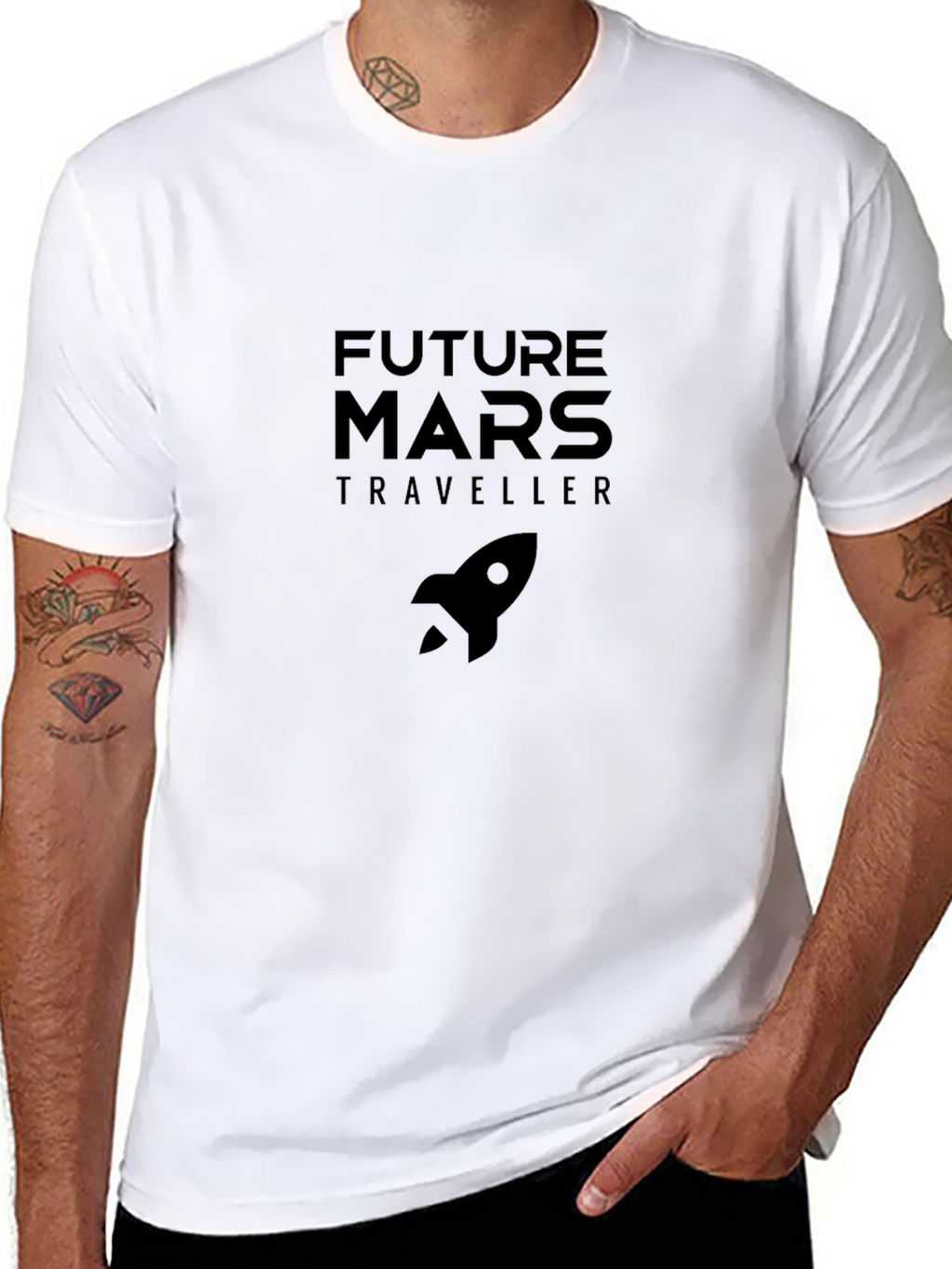 Future Mars Traveller Black T-Shirt
