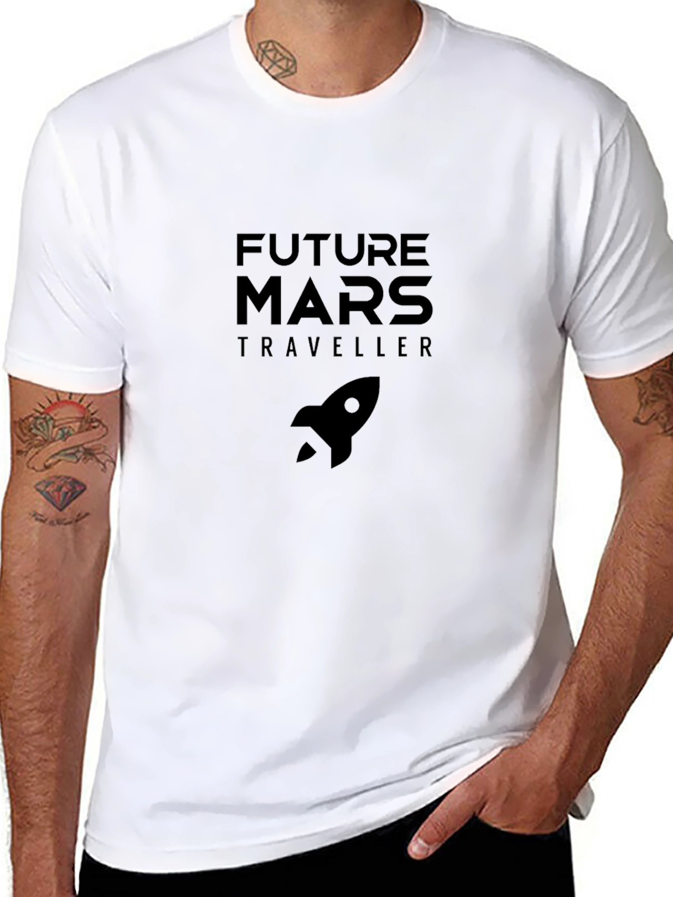 Future Mars Traveller Black T-Shirt