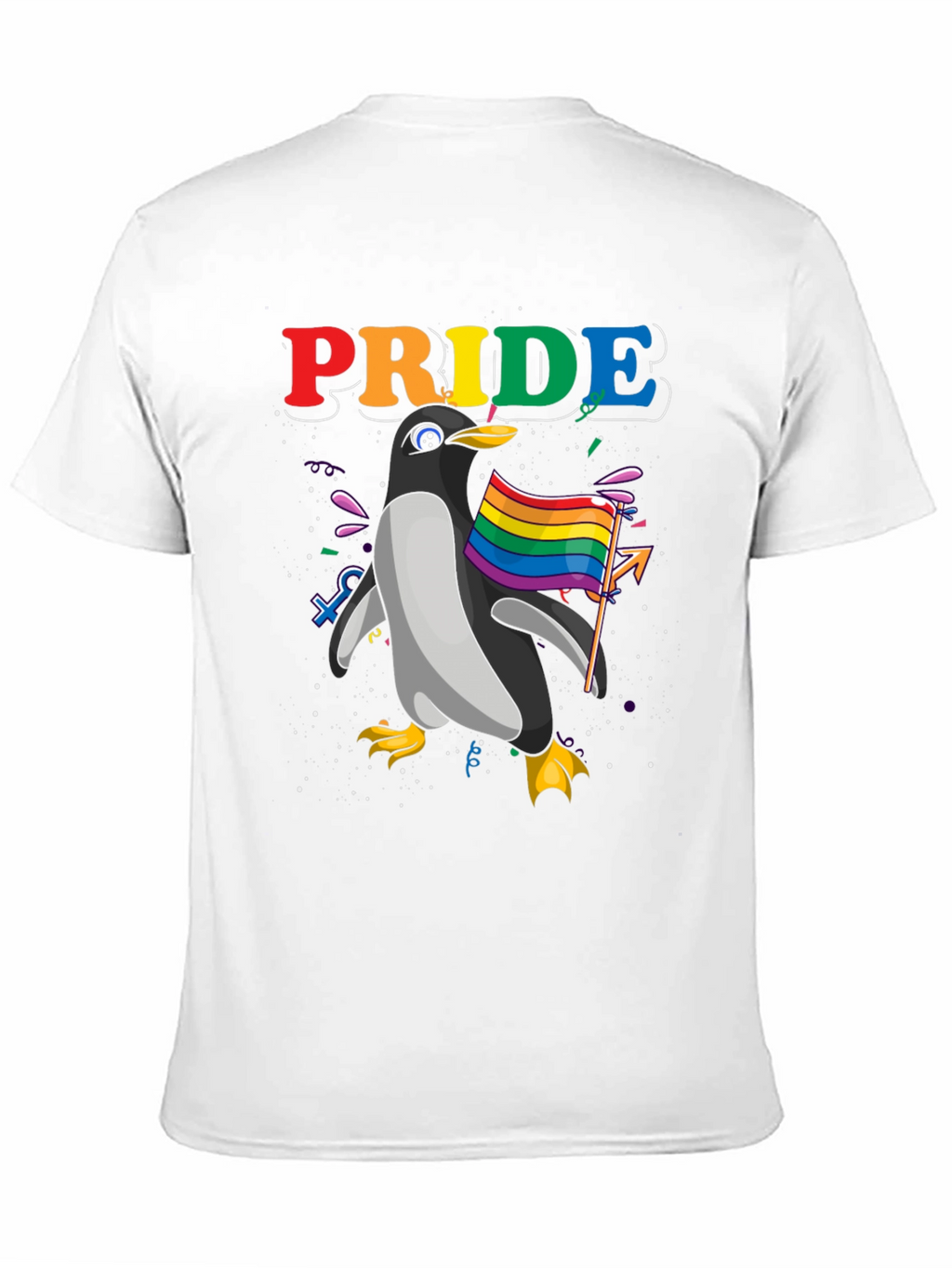 Pride Penguin Graphic Tee - Black Unisex T-Shirt