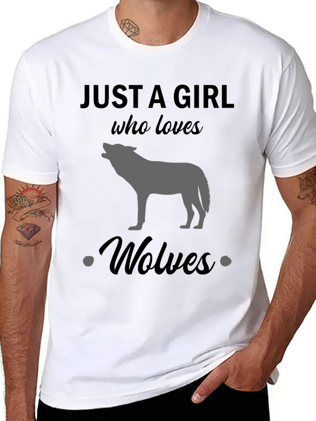 Just a Girl Who Loves Wolves T-Shirt