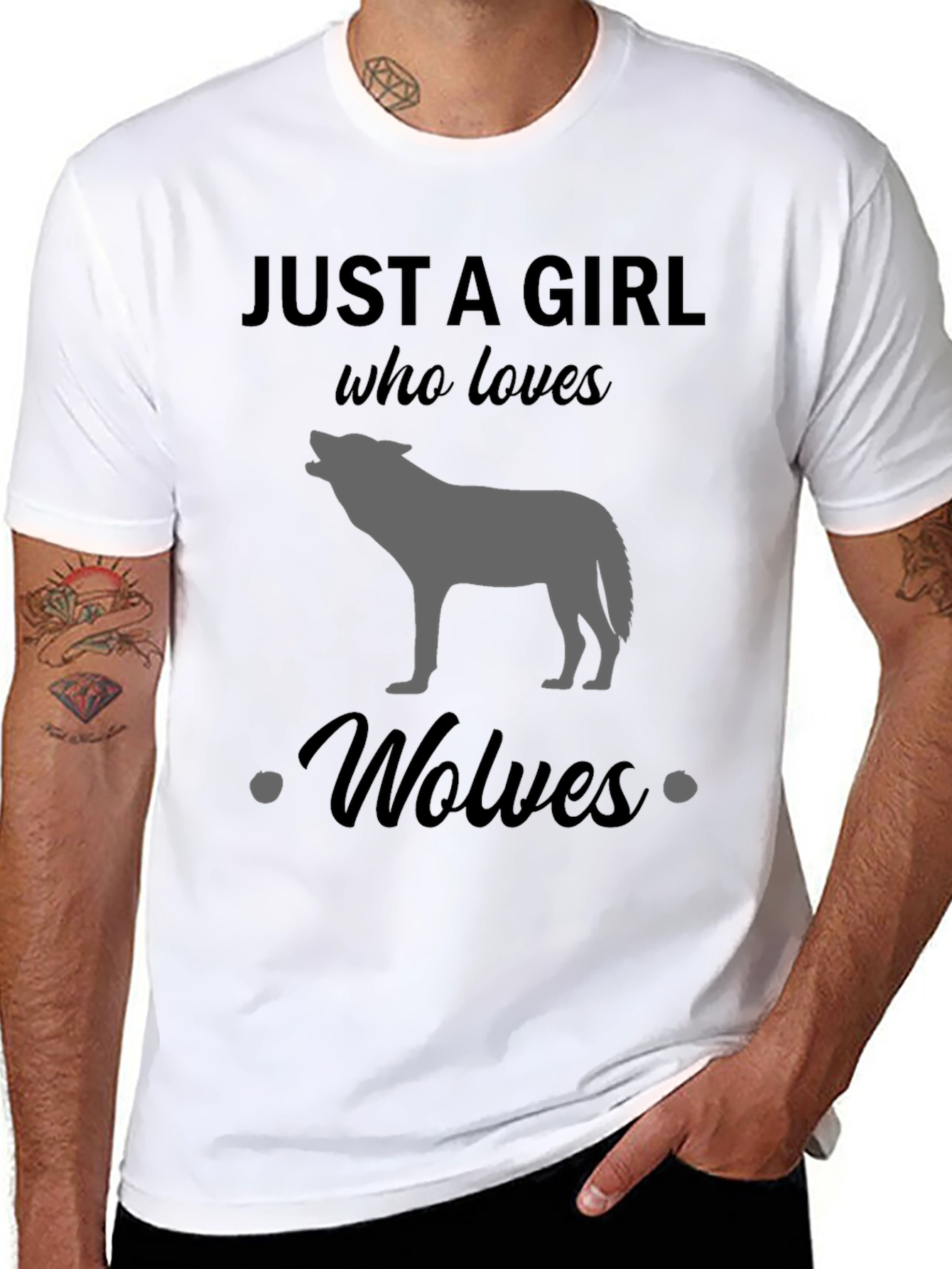 Just a Girl Who Loves Wolves T-Shirt
