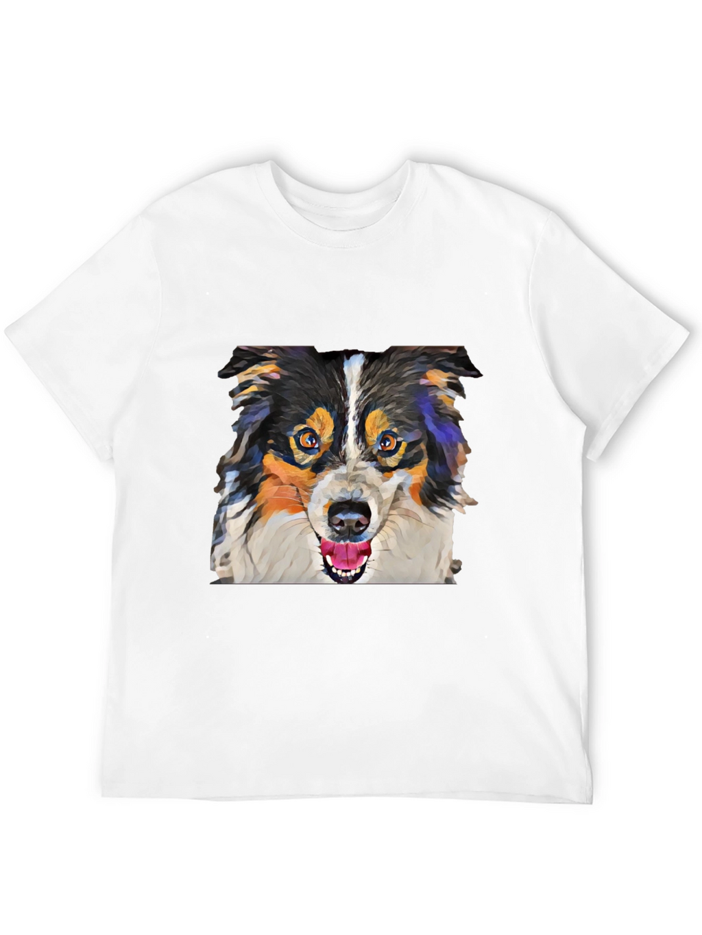 Polygon Dog Art T-Shirt – Colorful Geometric Dog Graphic Tee