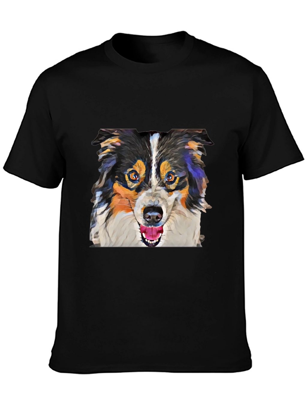 Polygon Dog Art T-Shirt – Colorful Geometric Dog Graphic Tee