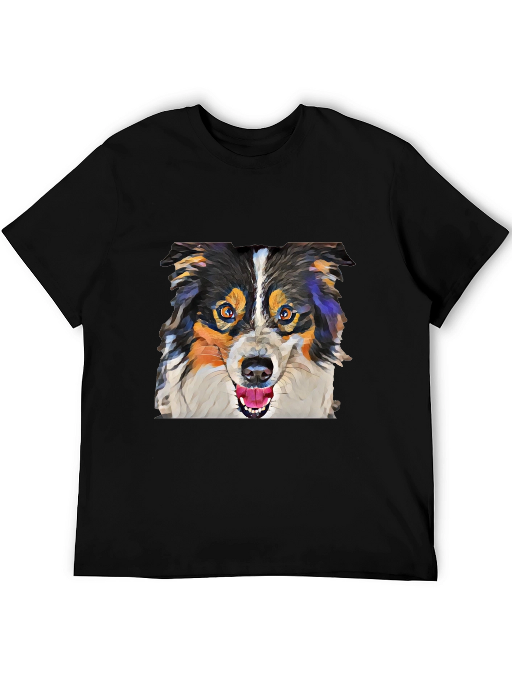 Polygon Dog Art T-Shirt – Colorful Geometric Dog Graphic Tee