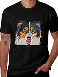 Polygon Dog Art T-Shirt – Colorful Geometric Dog Graphic Tee