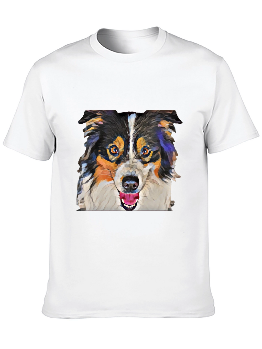 Polygon Dog Art T-Shirt – Colorful Geometric Dog Graphic Tee
