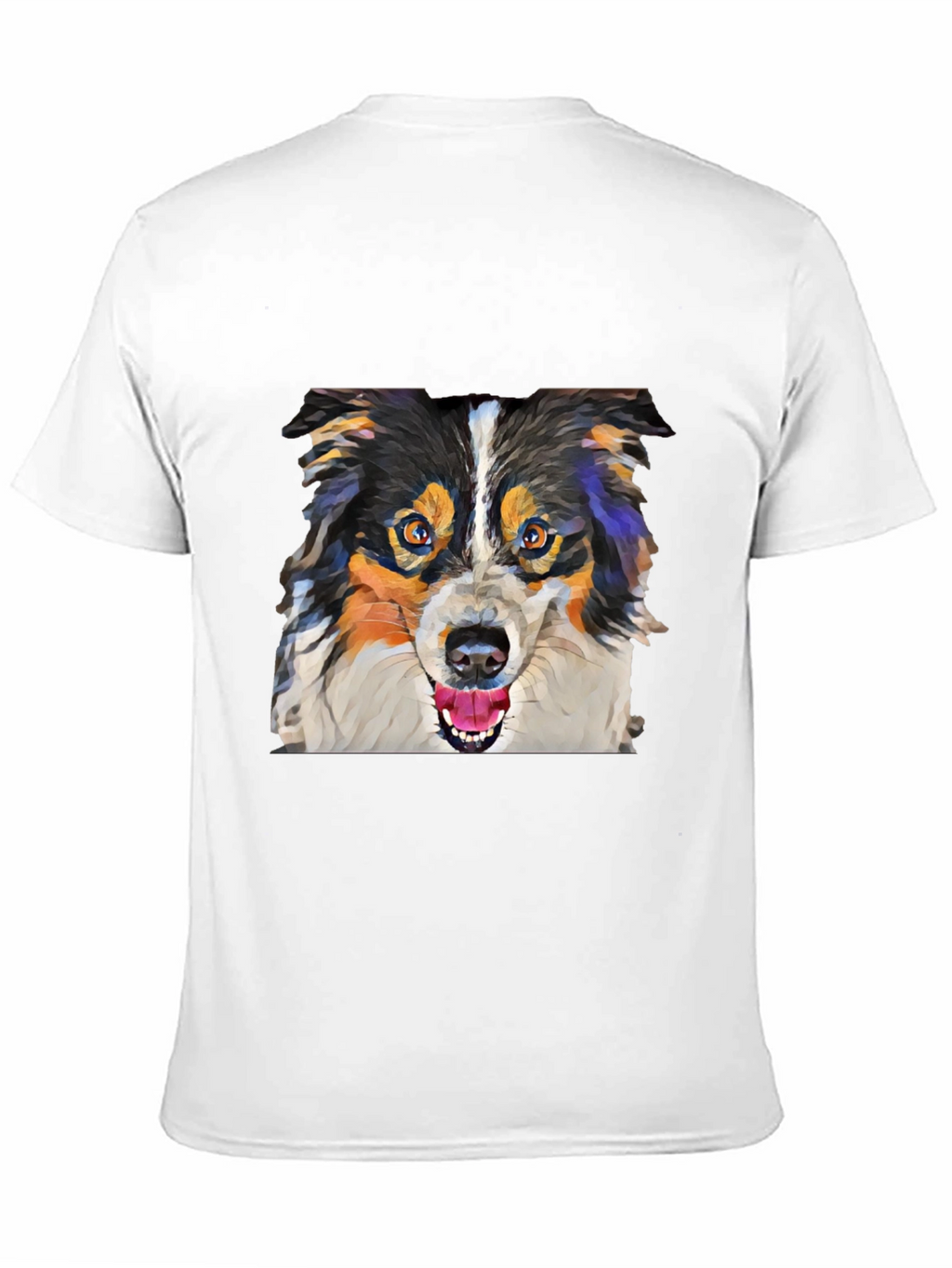 Polygon Dog Art T-Shirt – Colorful Geometric Dog Graphic Tee
