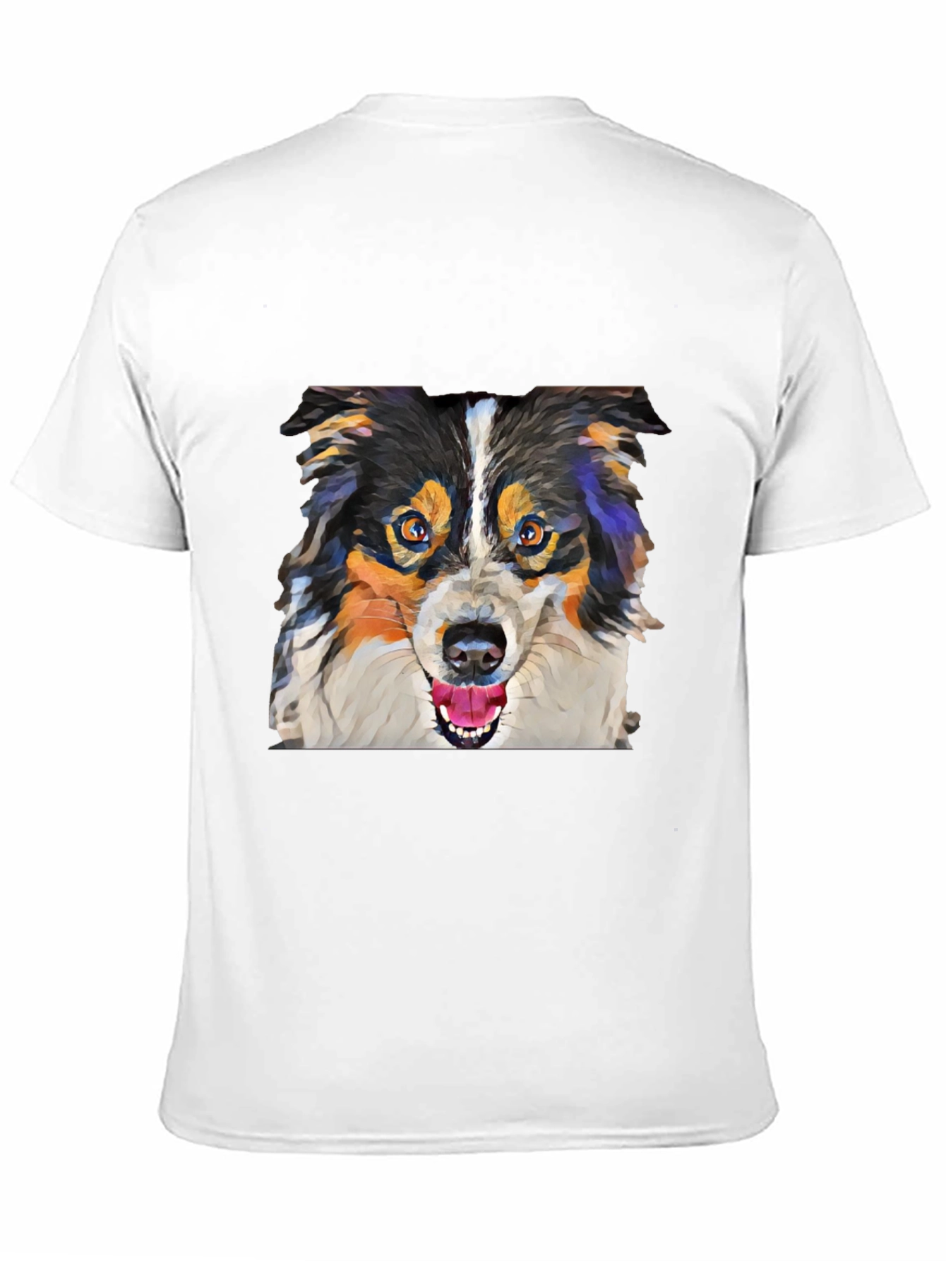 Polygon Dog Art T-Shirt – Colorful Geometric Dog Graphic Tee