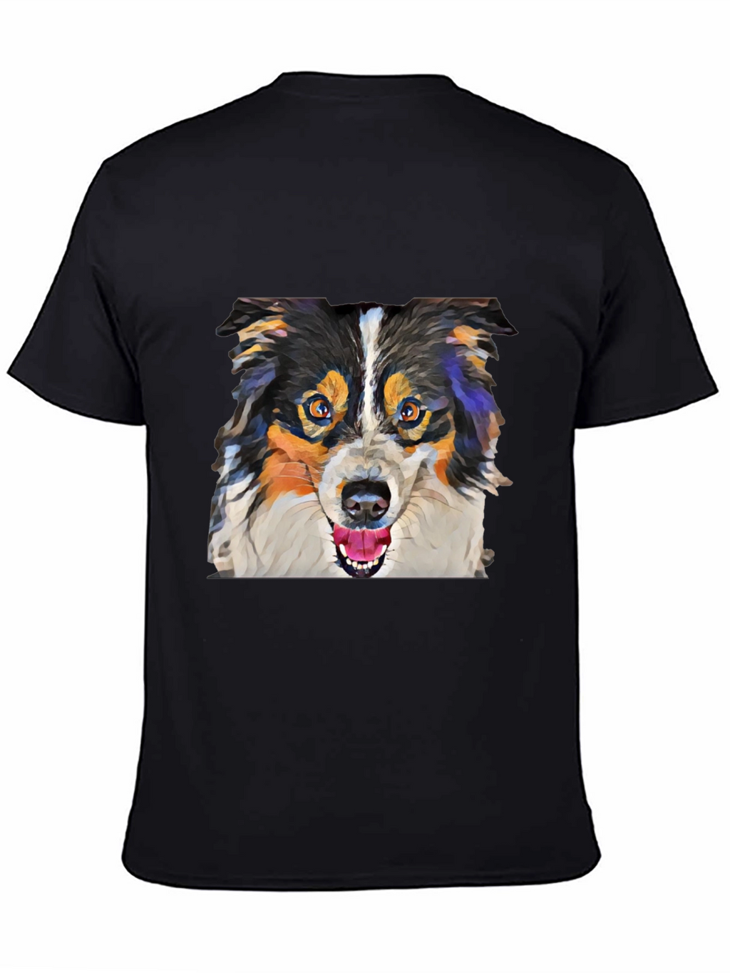 Polygon Dog Art T-Shirt – Colorful Geometric Dog Graphic Tee