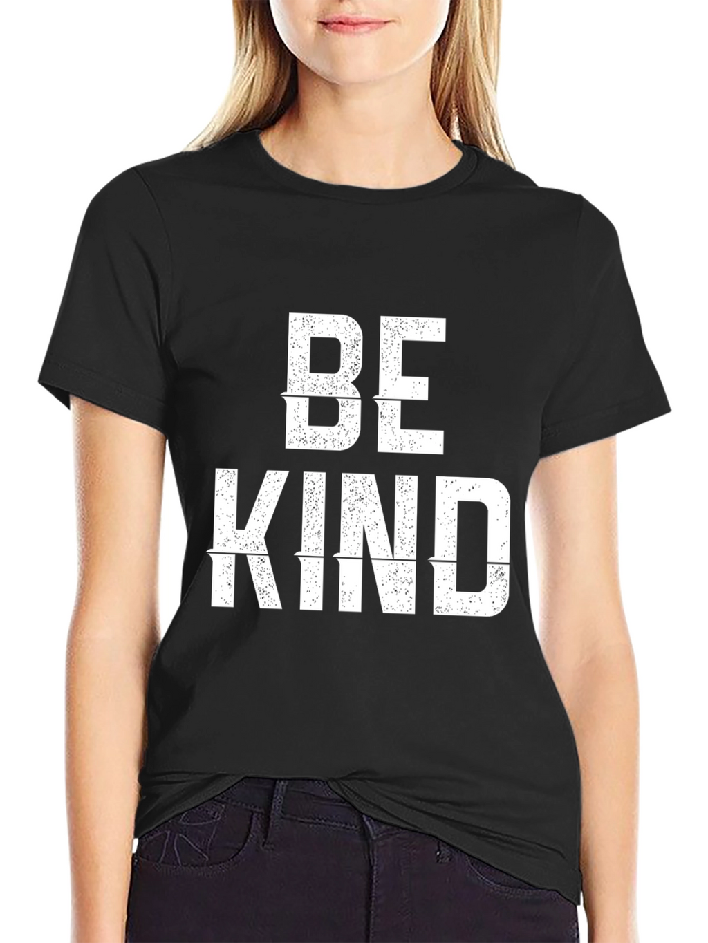 Be Kind Graphic Tee - Black Cotton T-Shirt