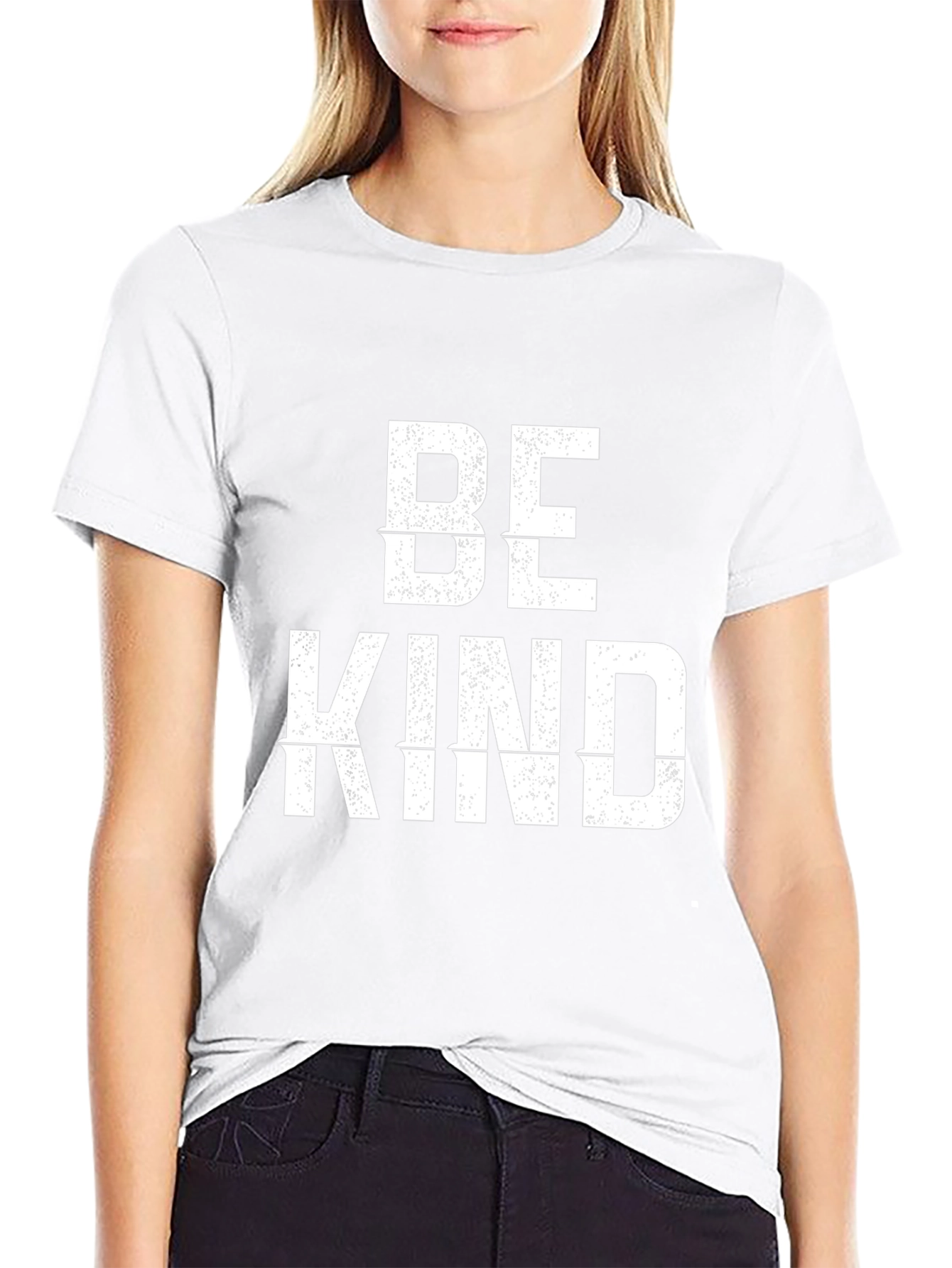 Be Kind Graphic Tee - Black Cotton T-Shirt