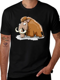 Mammoth Cartoon Graphic T-Shirt
