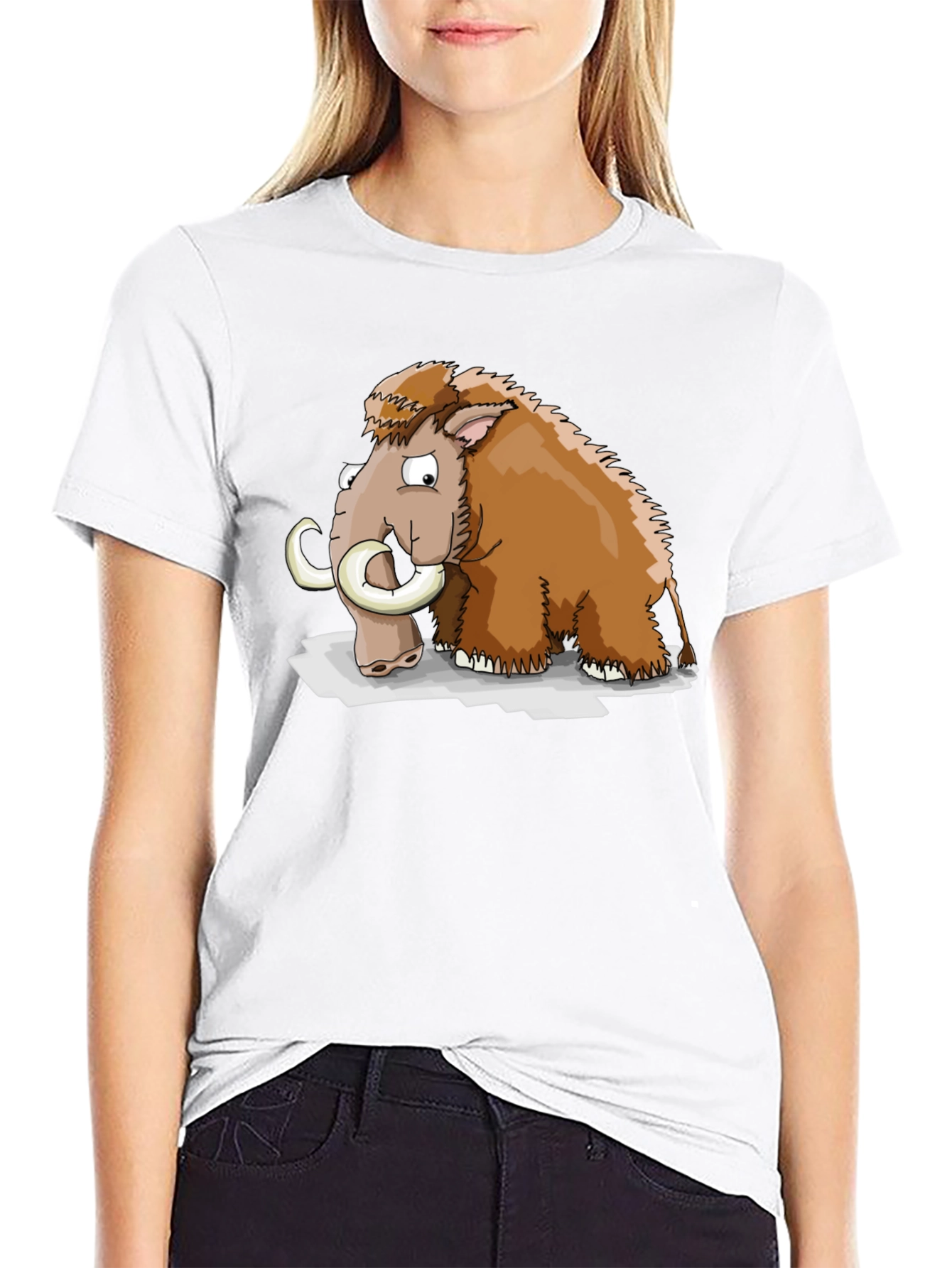 Mammoth Cartoon Graphic T-Shirt