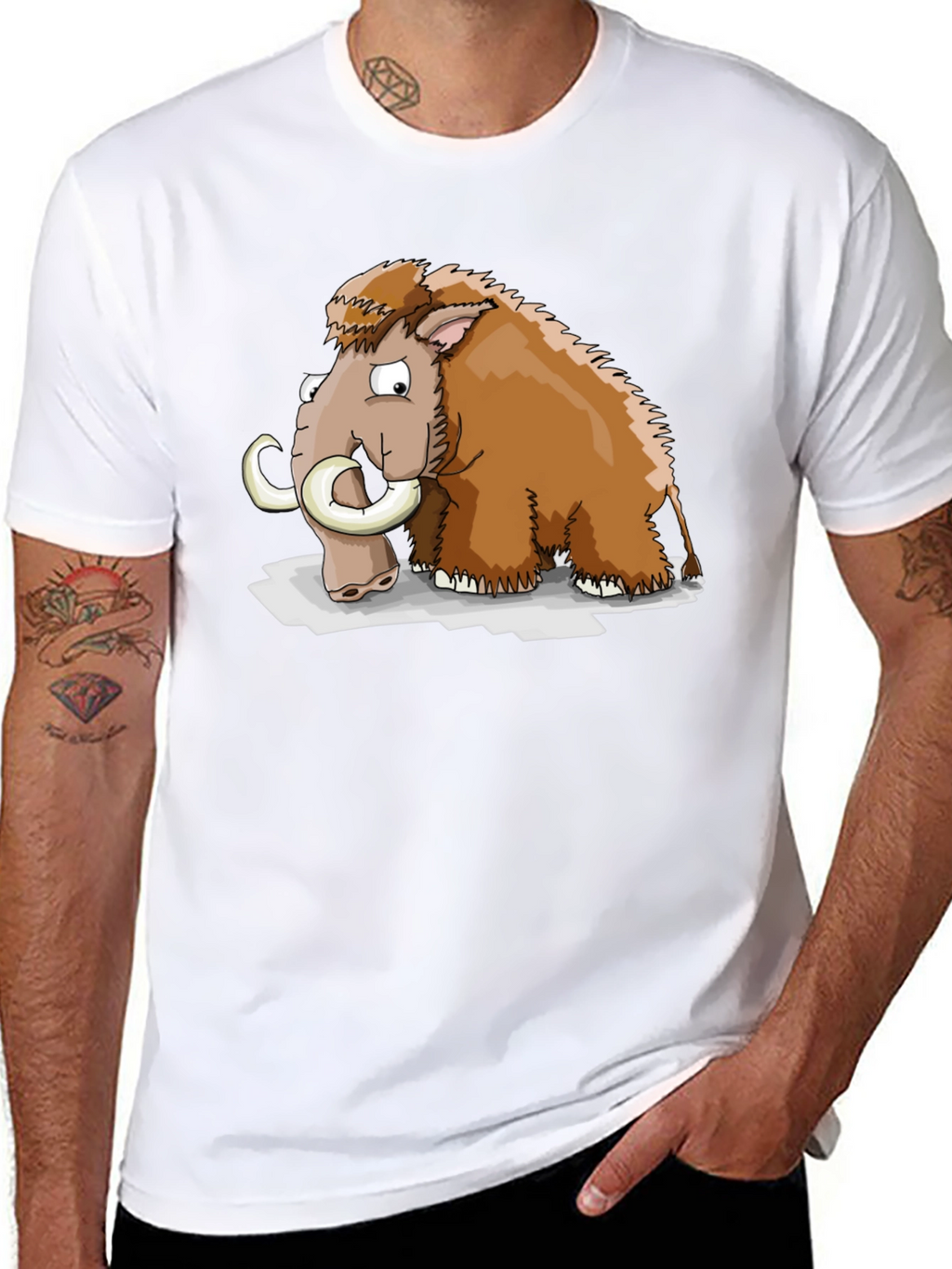 Mammoth Cartoon Graphic T-Shirt