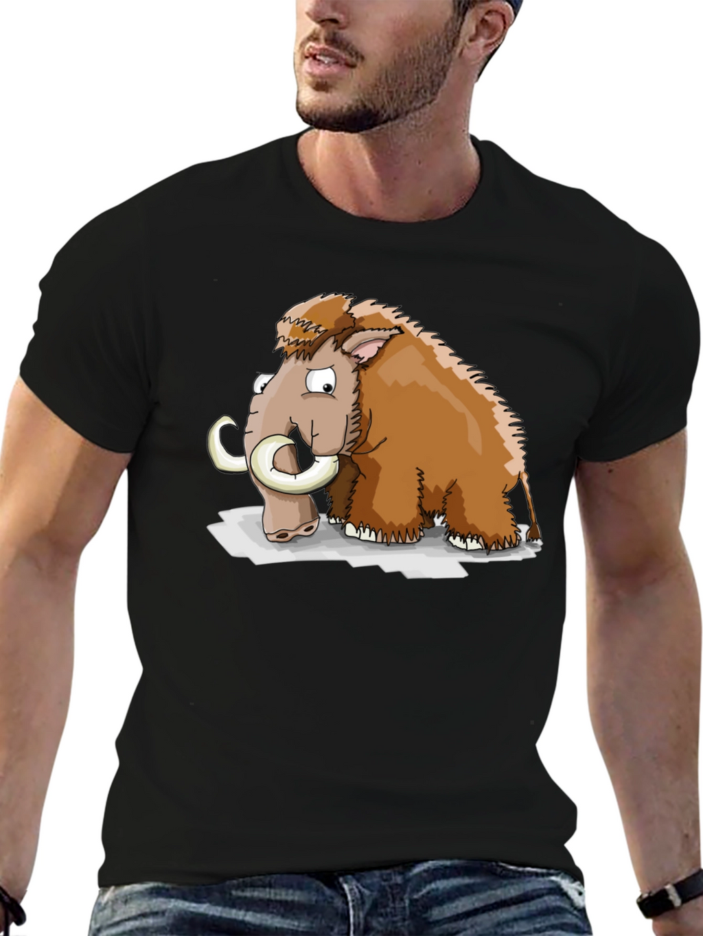 Mammoth Cartoon Graphic T-Shirt