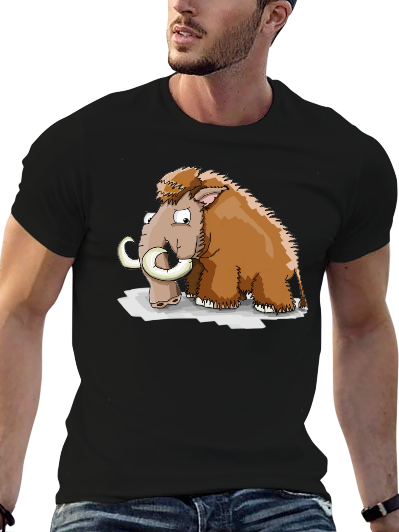 Mammoth Cartoon Graphic T-Shirt