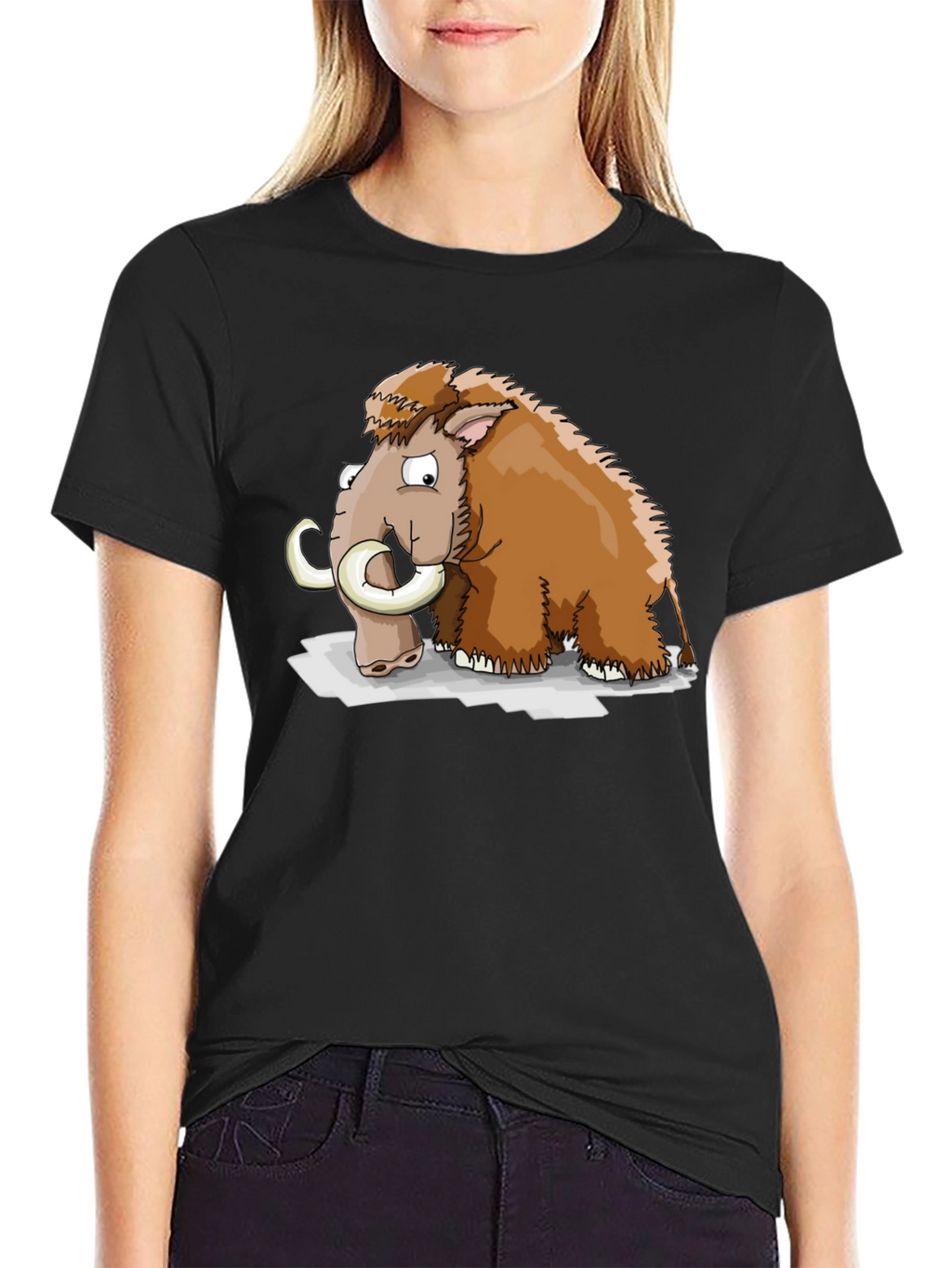 Mammoth Cartoon Graphic T-Shirt