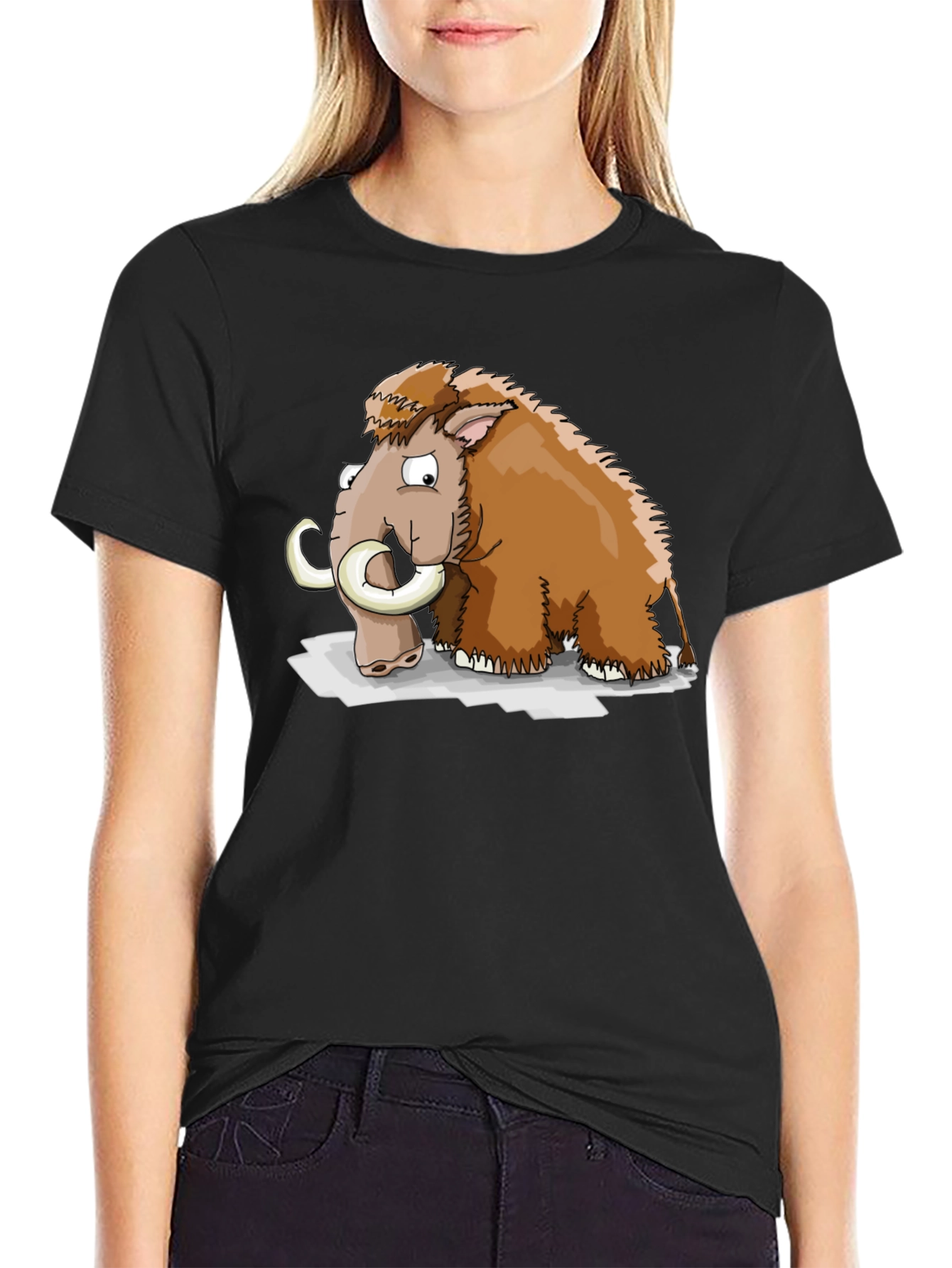 Mammoth Cartoon Graphic T-Shirt
