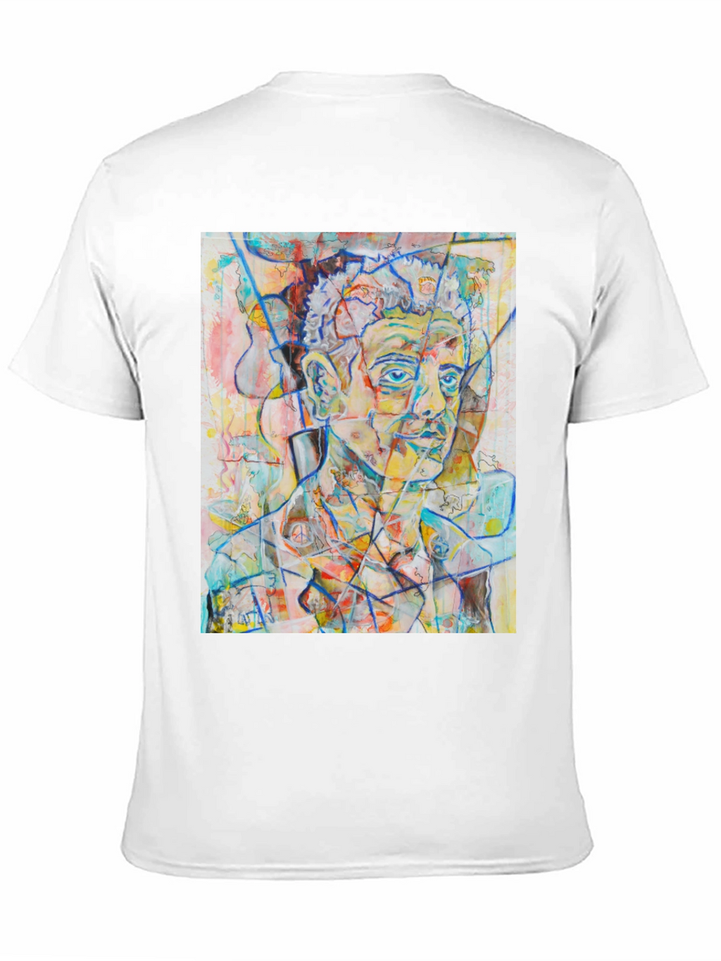 Abstract Portrait Graphic Tee - Mens Black T-Shirt