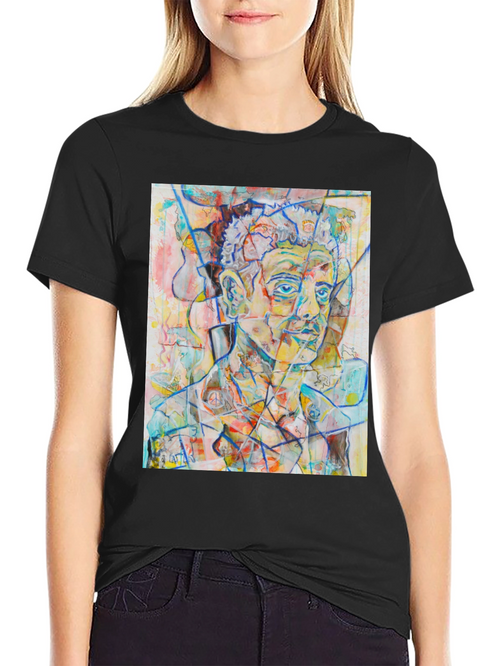 Abstract Portrait Graphic Tee - Mens Black T-Shirt