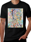 Abstract Portrait Graphic Tee - Mens Black T-Shirt