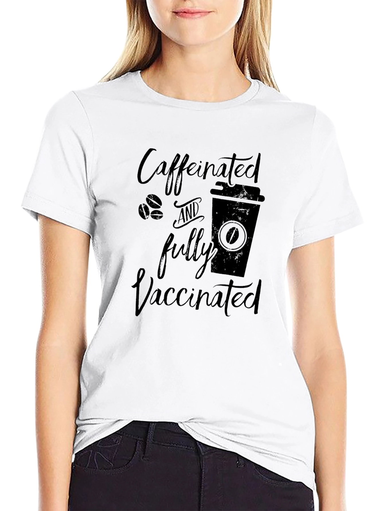 Caffeinated & Fully Vaccinated Graphic T-Shirt