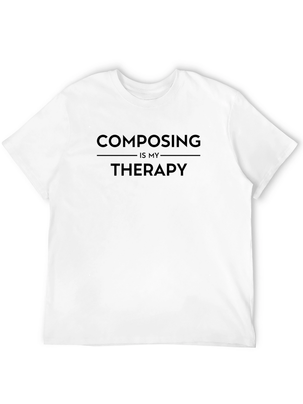 Composing Is My Therapy Black Graphic Tee