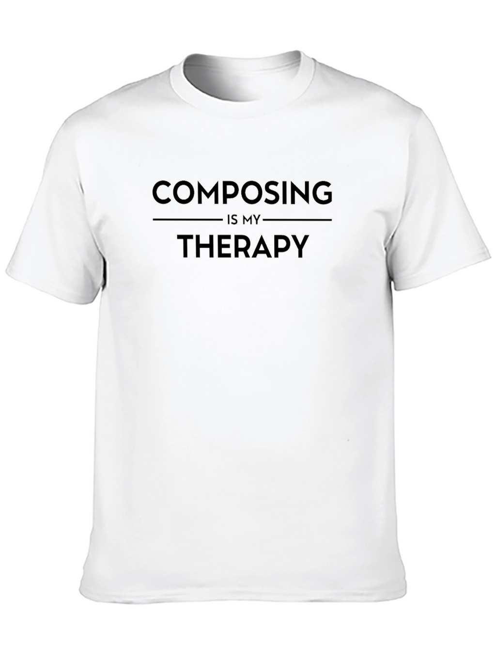 Composing Is My Therapy Black Graphic Tee