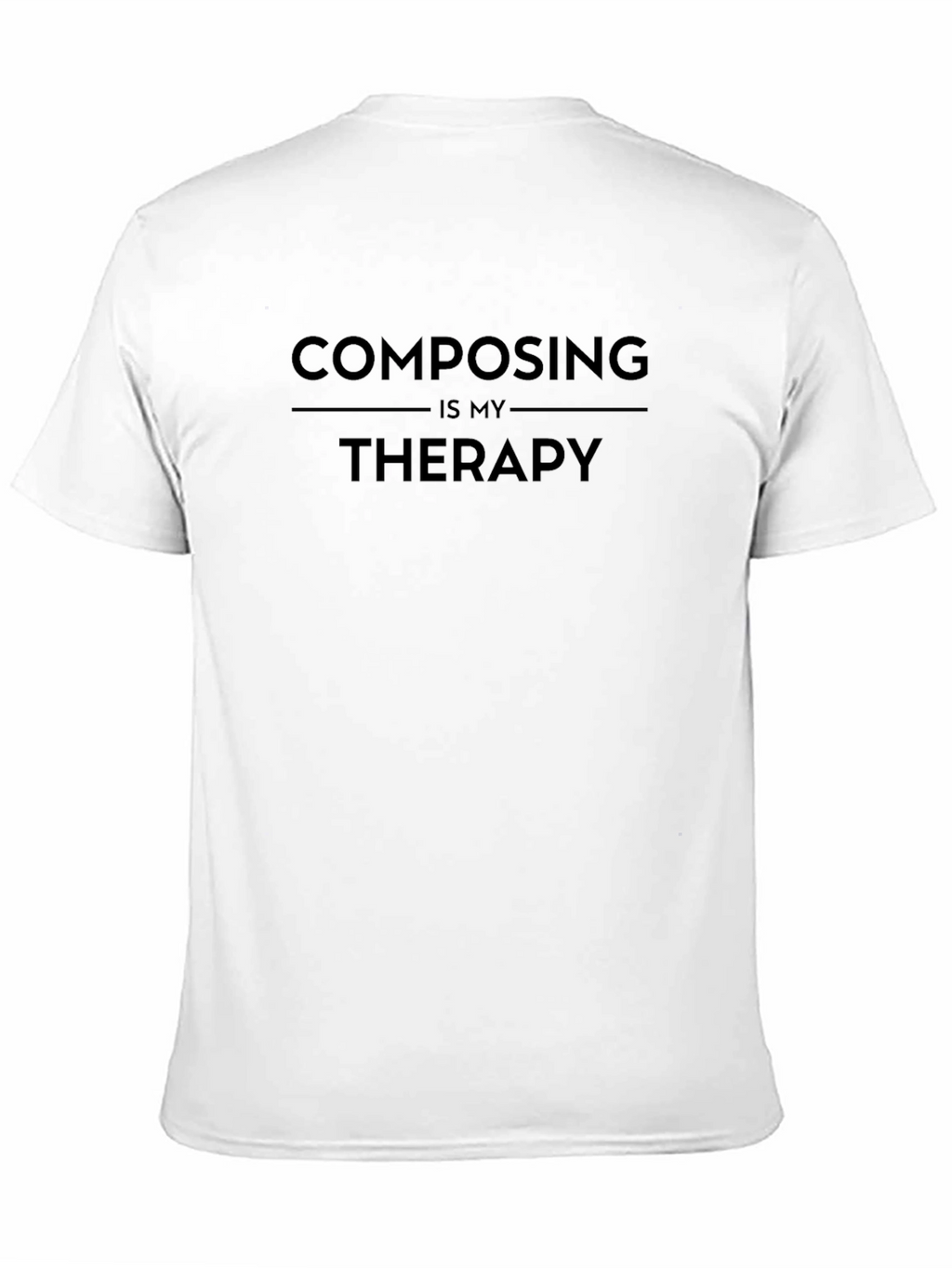 Composing Is My Therapy Black Graphic Tee