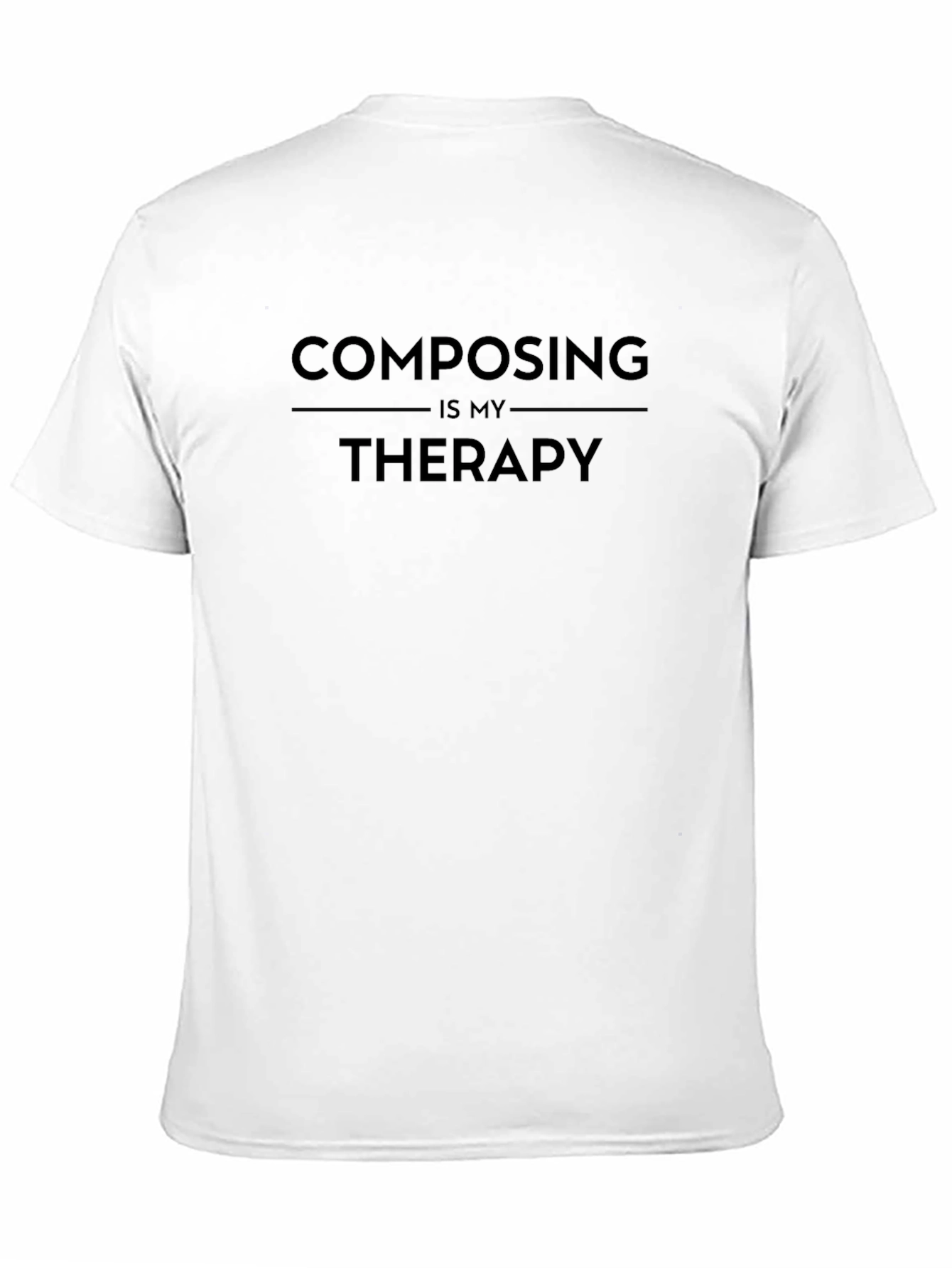 Composing Is My Therapy Black Graphic Tee