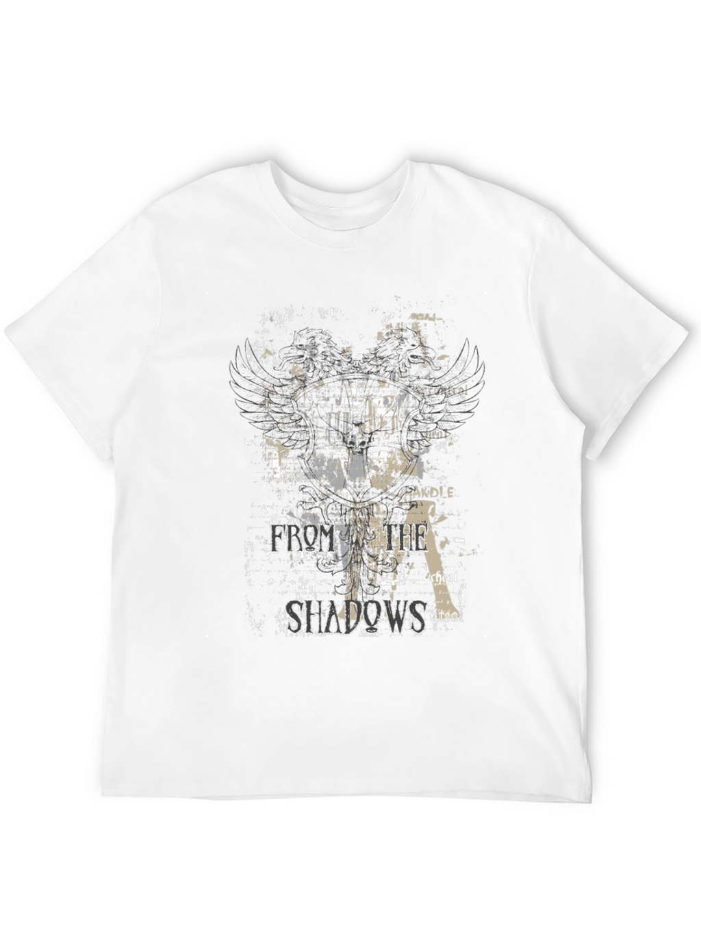 Shadows Graphic Tee - Cool Black T-Shirt