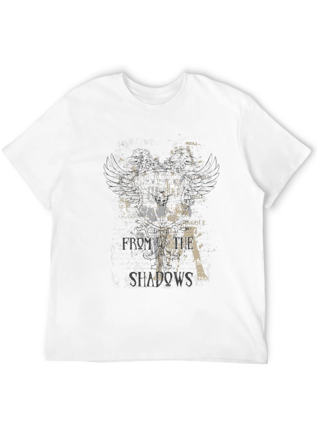 Shadows Graphic Tee - Cool Black T-Shirt