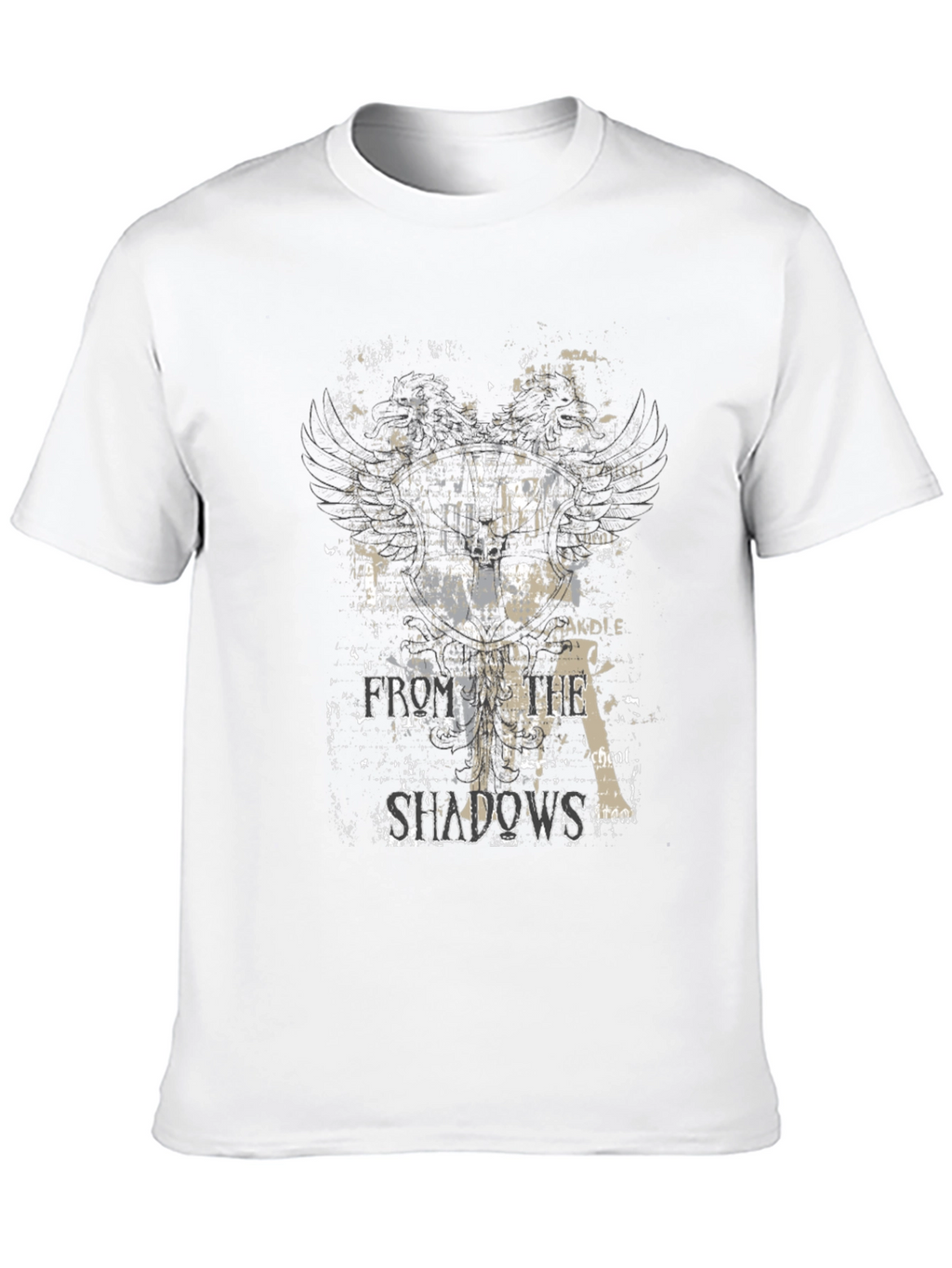 Shadows Graphic Tee - Cool Black T-Shirt
