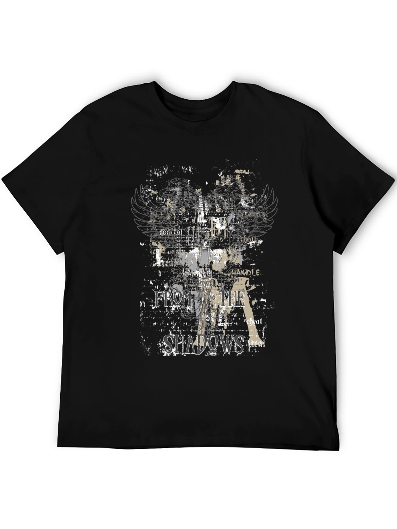 Shadows Graphic Tee - Cool Black T-Shirt
