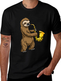 Sloth Saxophone Graphic Tee