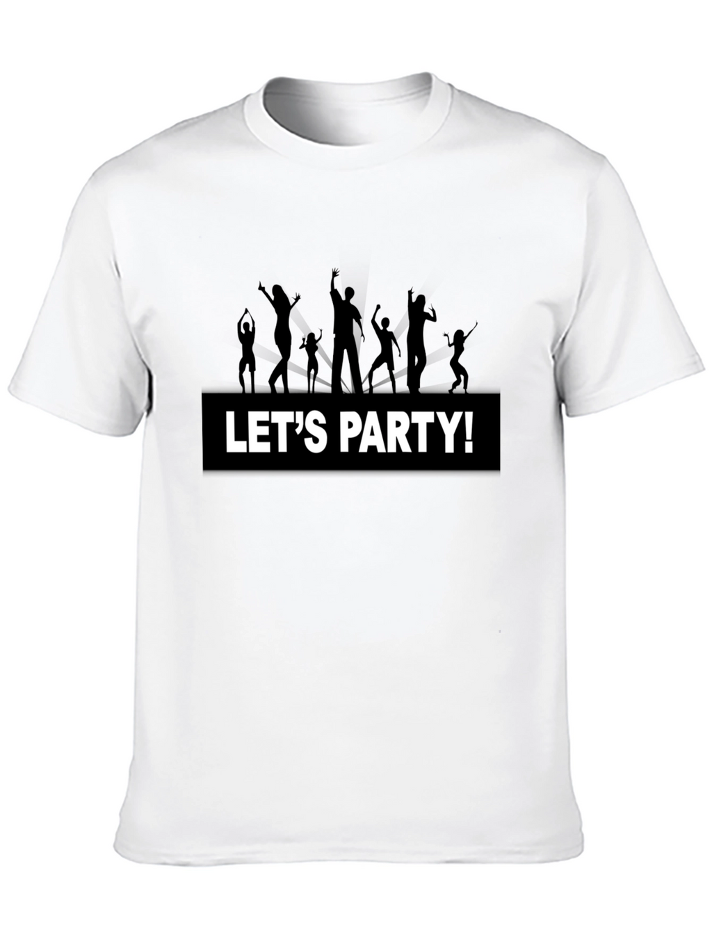 Lets Party Graphic Tee - Black Cotton T-Shirt